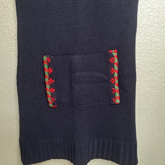 Vintage 80's Royal Blue Holiday Sweater Dress - Picture 7 of 9